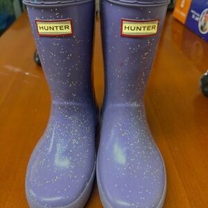 Hunter Purple Glitter Tall Rain Boots